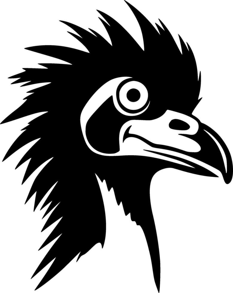 Vulture - Black and White Isolated Icon - Vector illustration