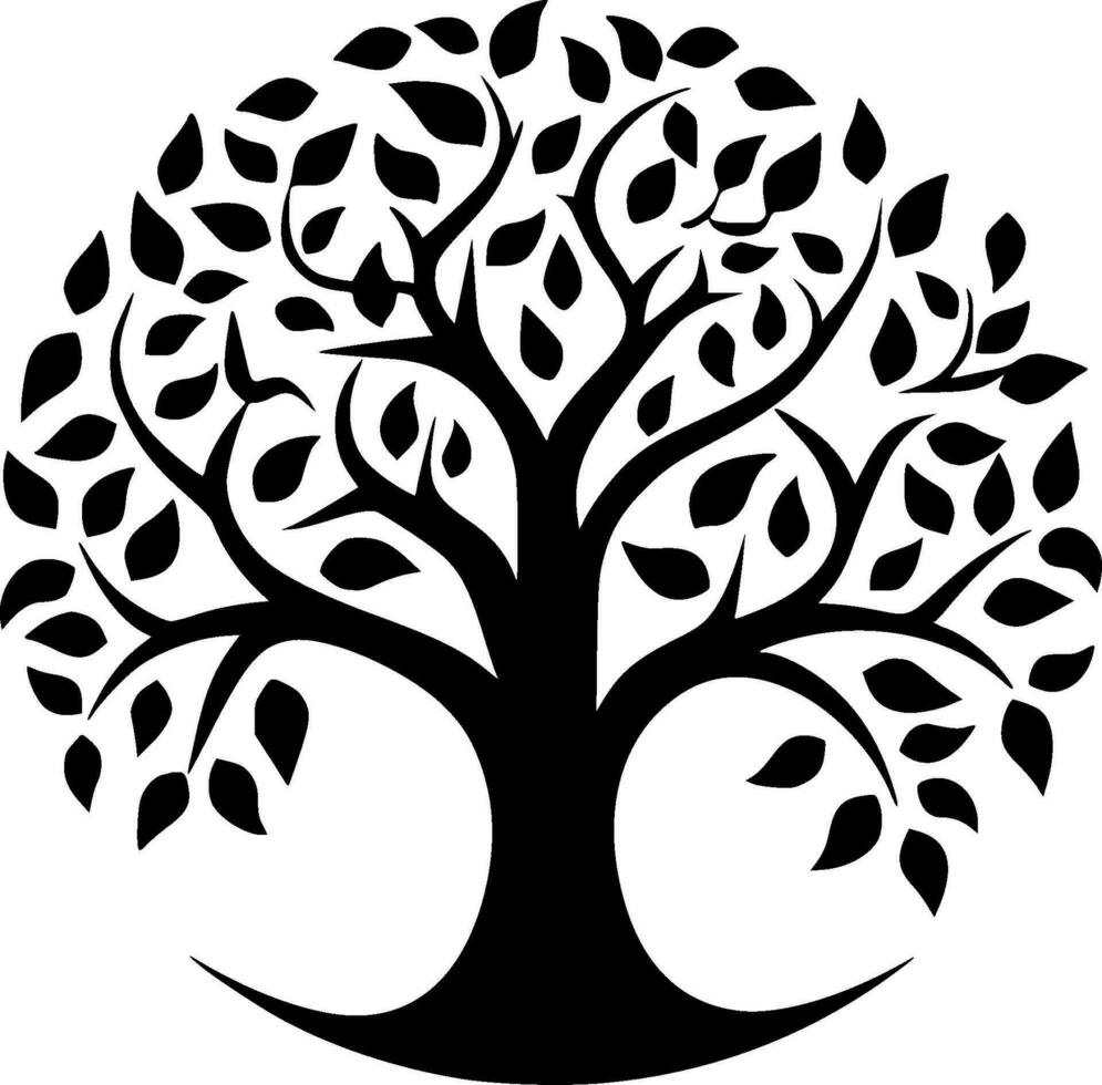 Tree of Life, Minimalist and Simple Silhouette - Vector illustration