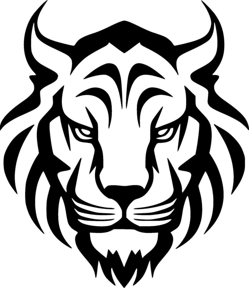 Tiger - Minimalist and Flat Logo - Vector illustration