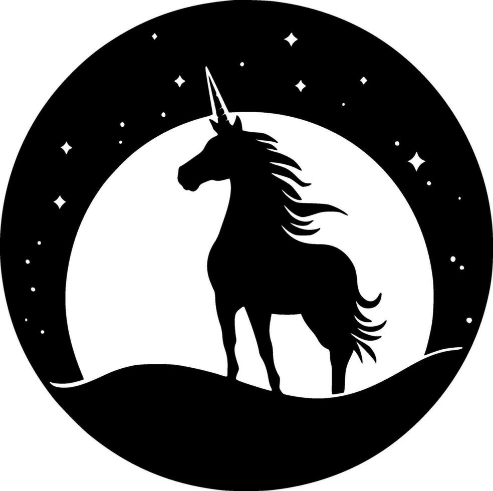 Unicorn, Minimalist and Simple Silhouette - Vector illustration