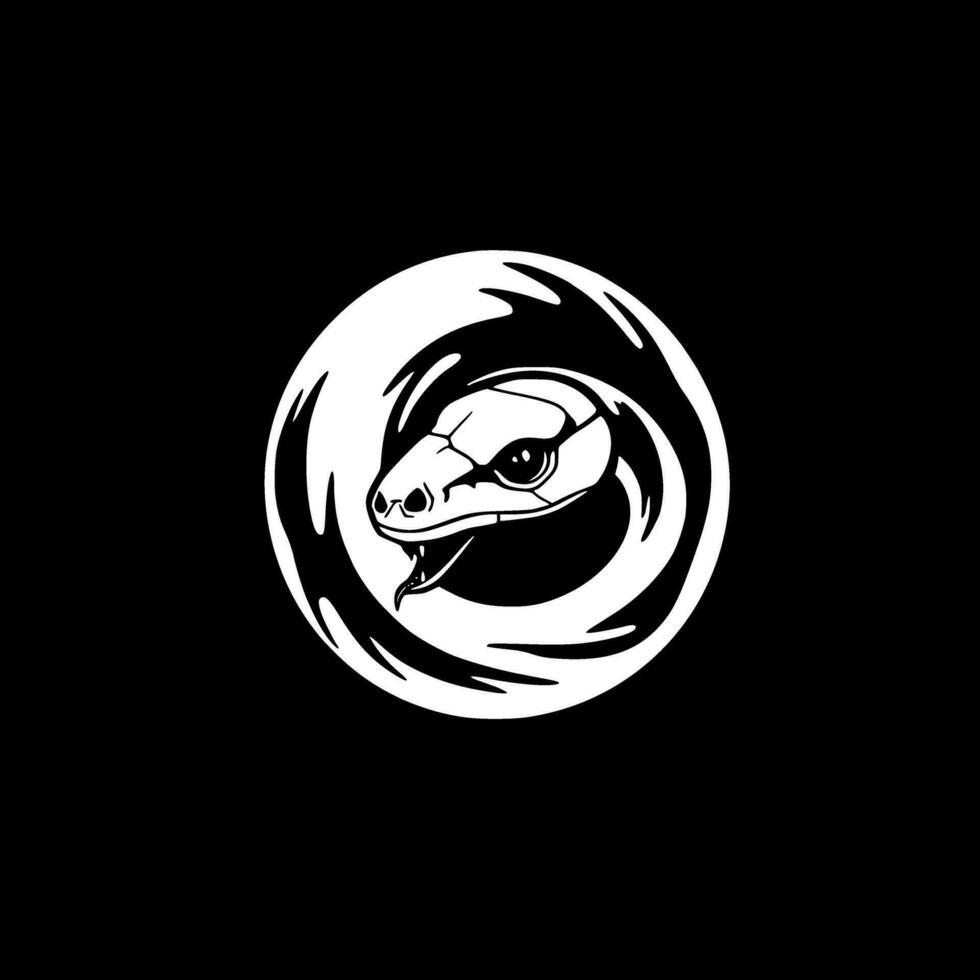 Snake, Minimalist and Simple Silhouette - Vector illustration