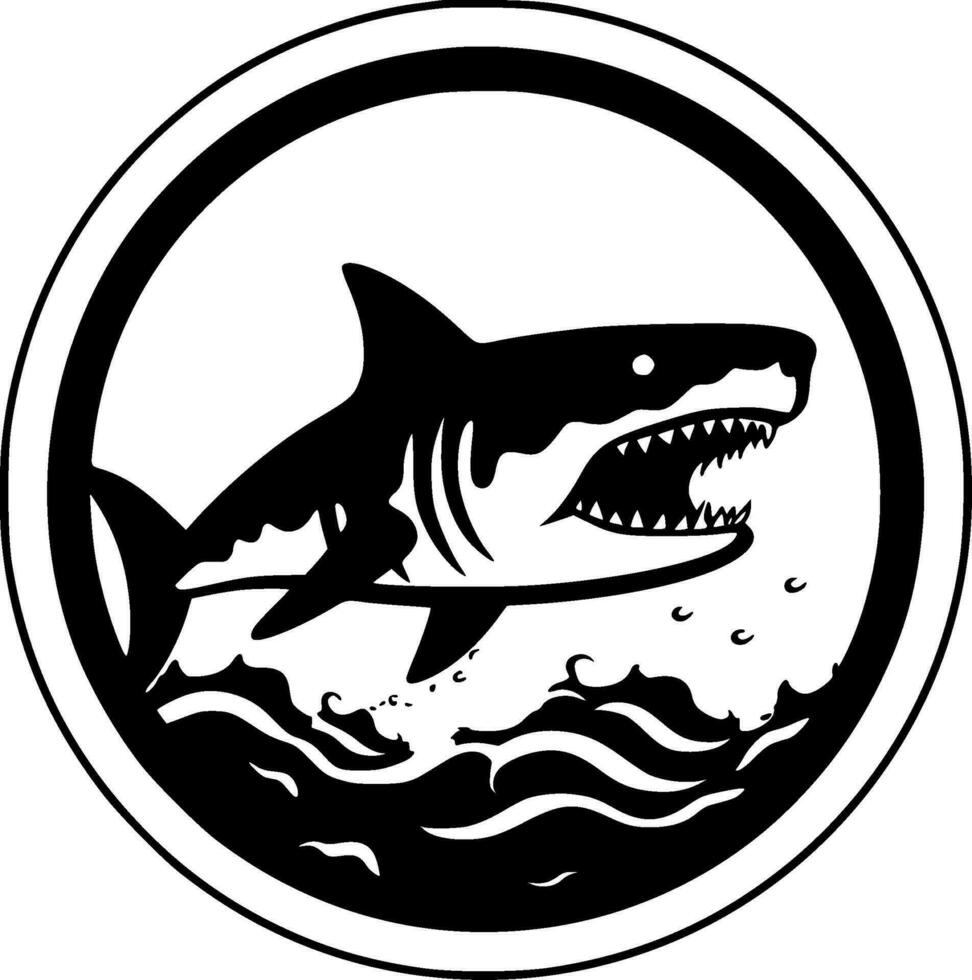 Shark - Minimalist and Flat Logo - Vector illustration