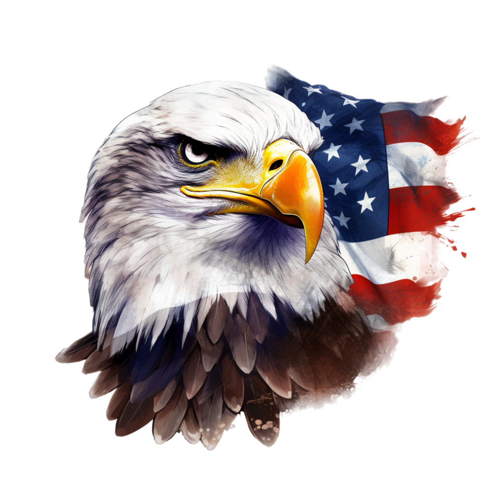 American Flag Eagle Ai Generative png