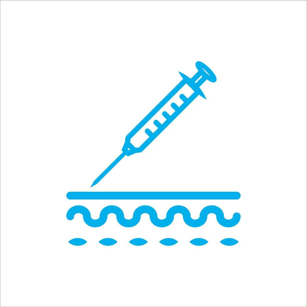 vacuna, belleza inyección icono vector, ilustración, símbolo vector