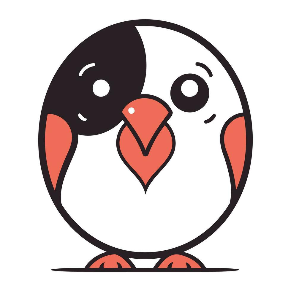 Penguin. Cute cartoon penguin. Vector illustration.