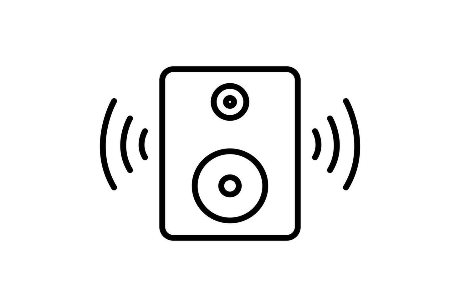 sound box icon. icon related to device, multimedia, music. line icon style. simple vector design editable
