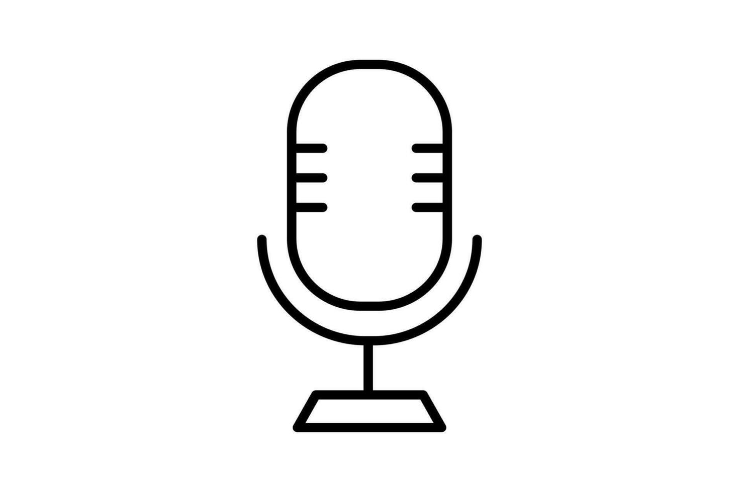 microphone icon. icon related to device, computer technology. line icon style. simple vector design editable