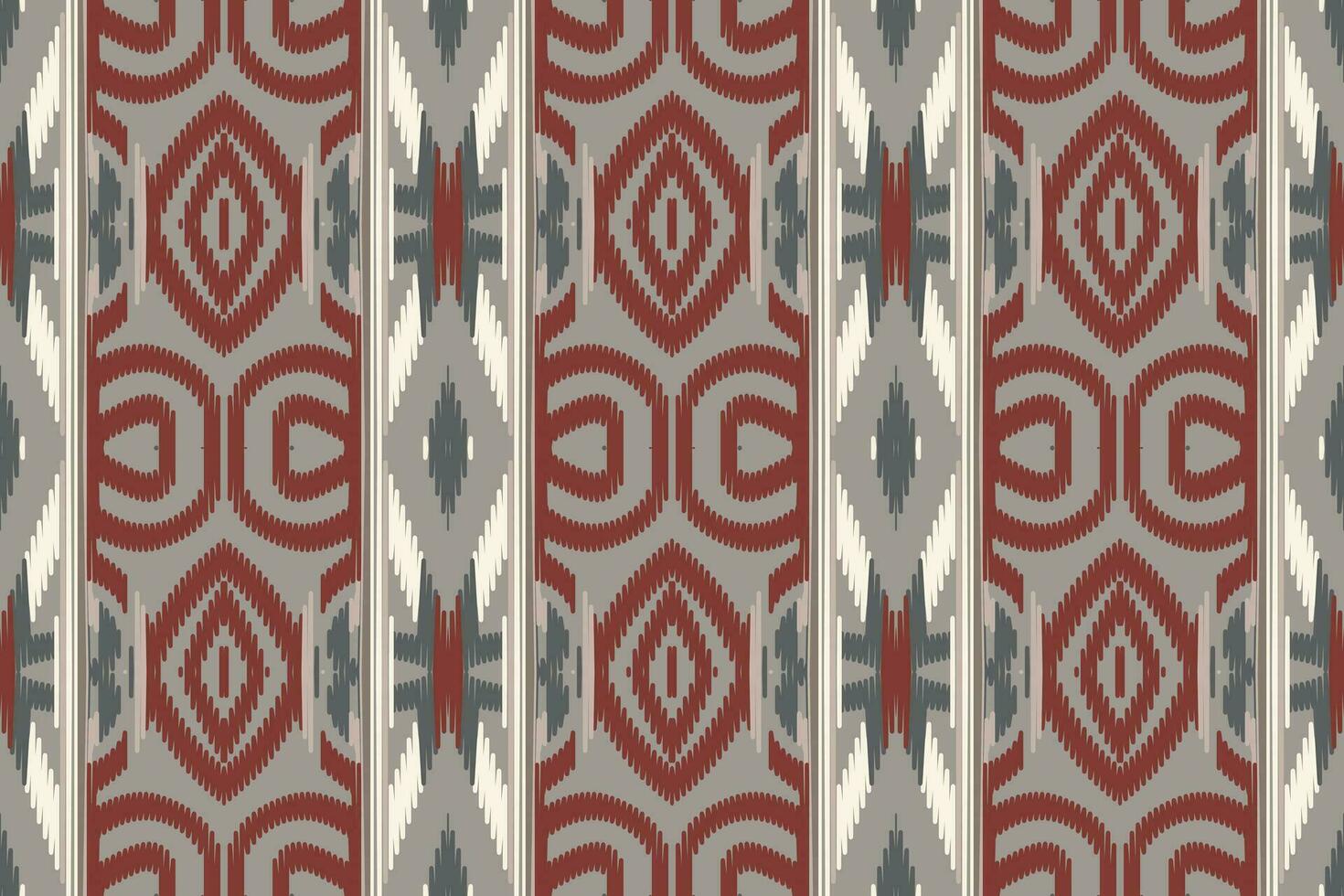 Motif Ikat Seamless Pattern Embroidery Background. Ikat Stripe Geometric Ethnic Oriental Pattern Traditional. Ikat Aztec Style Abstract Design for Print Texture,fabric,saree,sari,carpet. vector