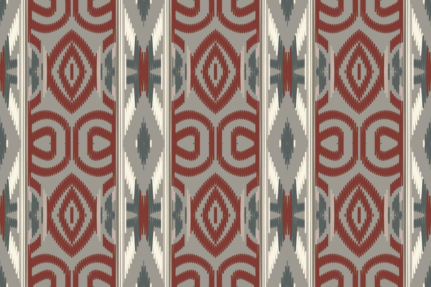 Motif Ikat Seamless Pattern Embroidery Background. Ikat Stripe Geometric Ethnic Oriental Pattern Traditional. Ikat Aztec Style Abstract Design for Print Texture,fabric,saree,sari,carpet. vector