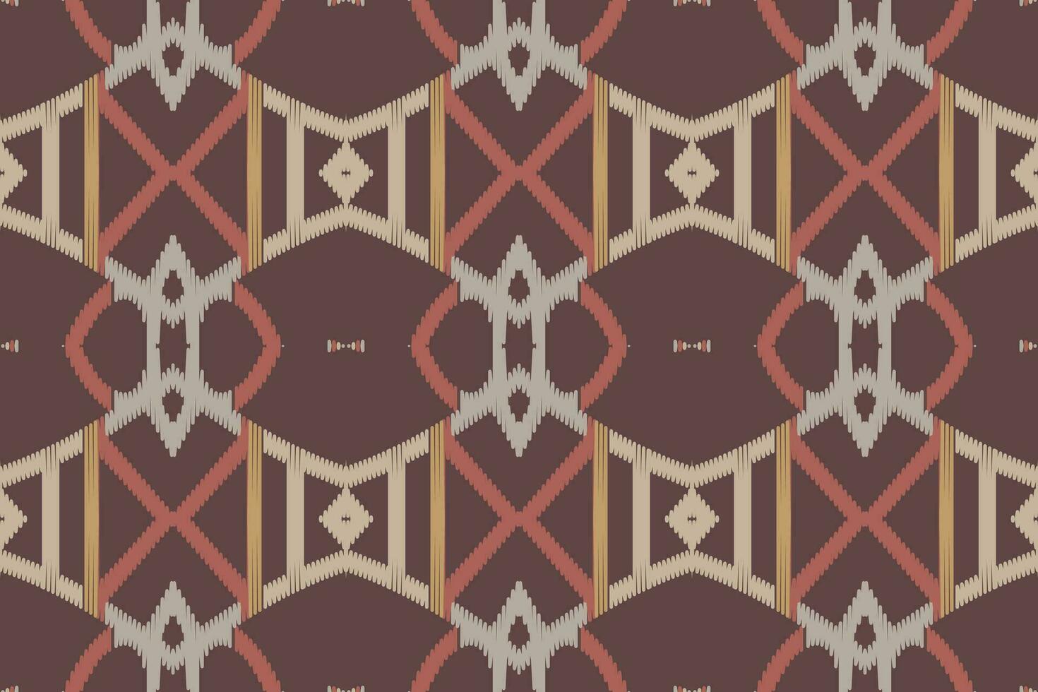 Motif Ikat Seamless Pattern Embroidery Background. Ikat Vector Geometric Ethnic Oriental Pattern traditional.aztec Style Abstract Vector design for Texture,fabric,clothing,wrapping,sarong.