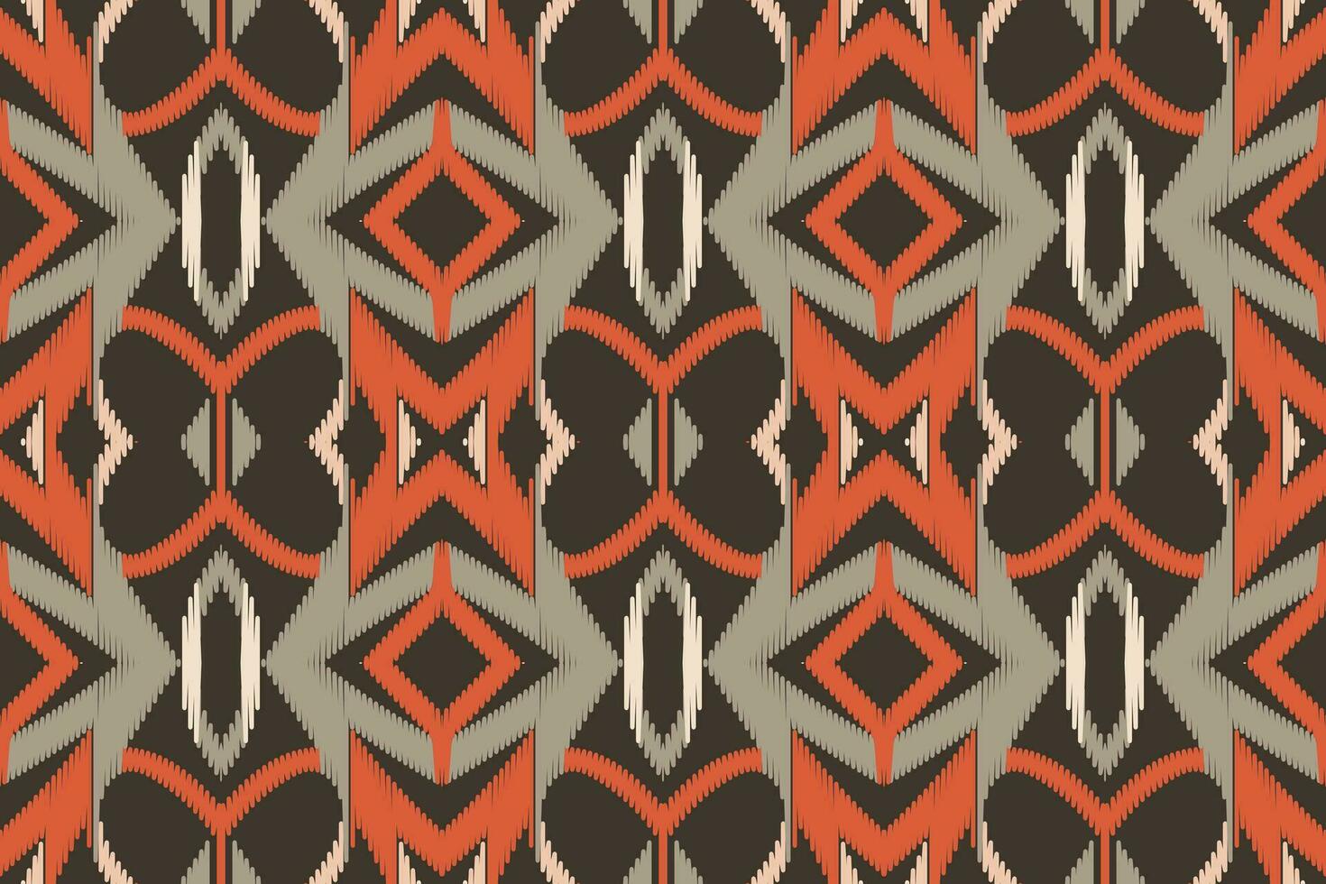 Ikat Damask Embroidery Background. Ikat Aztec Geometric Ethnic Oriental Pattern Traditional. Ikat Aztec Style Abstract Design for Print Texture,fabric,saree,sari,carpet. vector