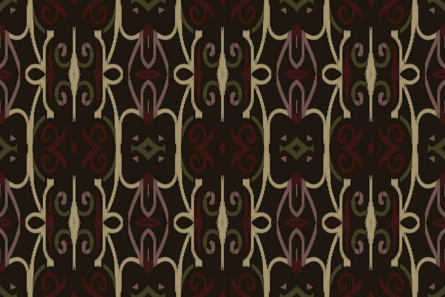 Ikat Floral Paisley Embroidery Background. Ikat Stripe Geometric Ethnic Oriental Pattern Traditional. Ikat Aztec Style Abstract Design for Print Texture,fabric,saree,sari,carpet. vector