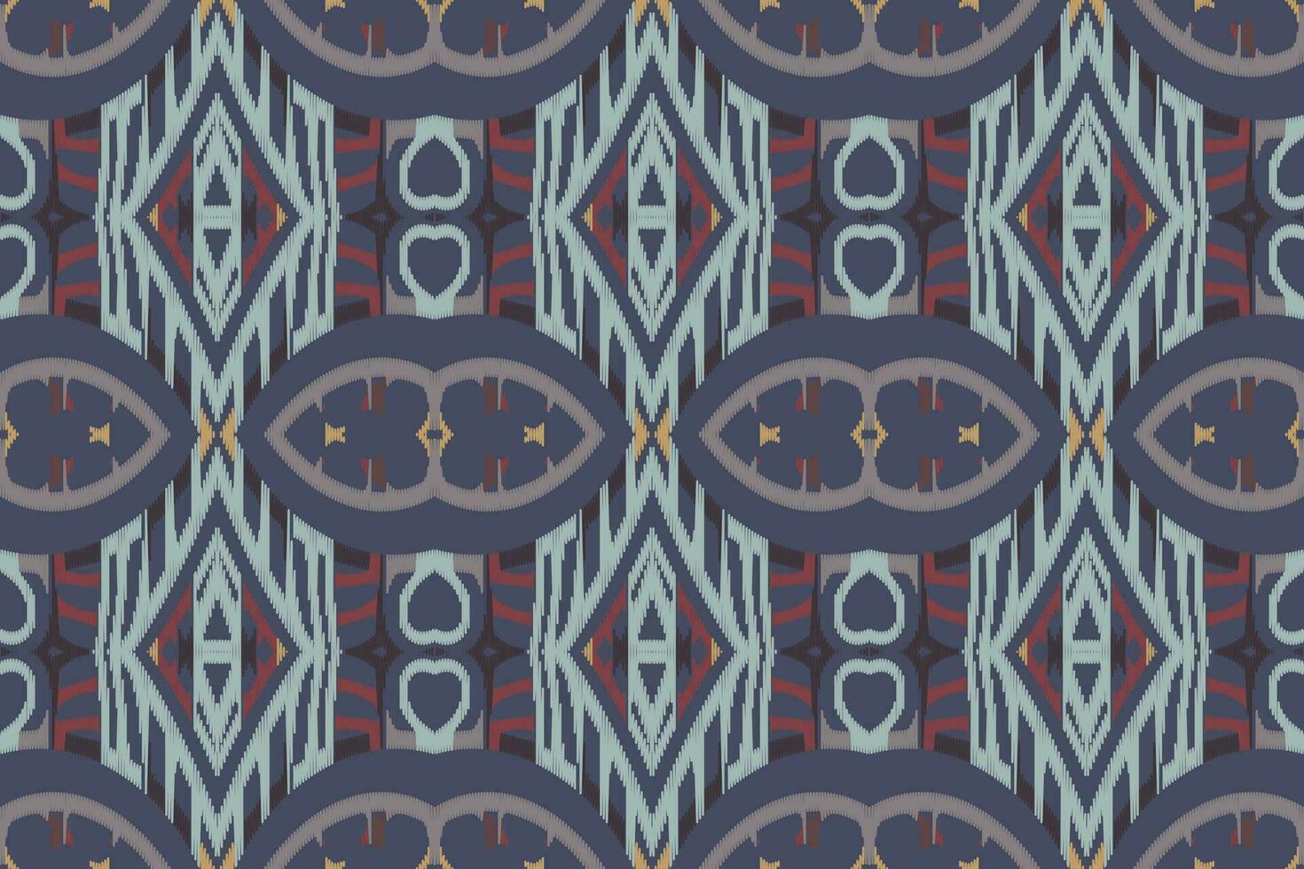 ikat damasco cachemir bordado antecedentes. ikat sin costura modelo geométrico étnico oriental modelo tradicional. ikat azteca estilo resumen diseño para impresión textura,tela,sari,sari,alfombra. vector