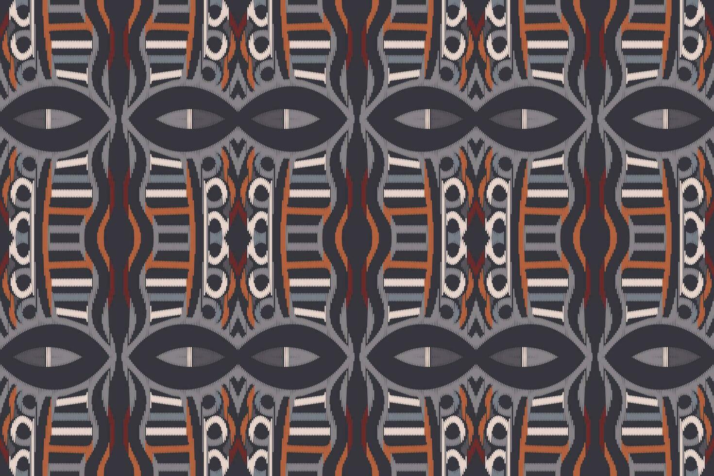 Ikat Floral Paisley Embroidery Background. Ikat Print Geometric Ethnic Oriental Pattern Traditional. Ikat Aztec Style Abstract Design for Print Texture,fabric,saree,sari,carpet. vector