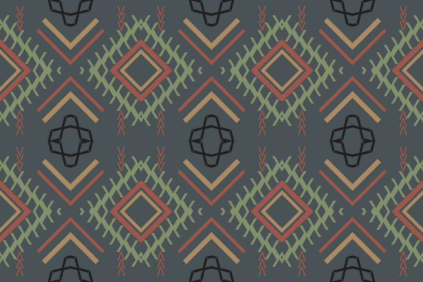 Simple ethnic design in the Philippines. traditional patterned wallpaper It is a pattern created by combining geometric shapes. Create beautiful fabric patterns. Design for print. vector