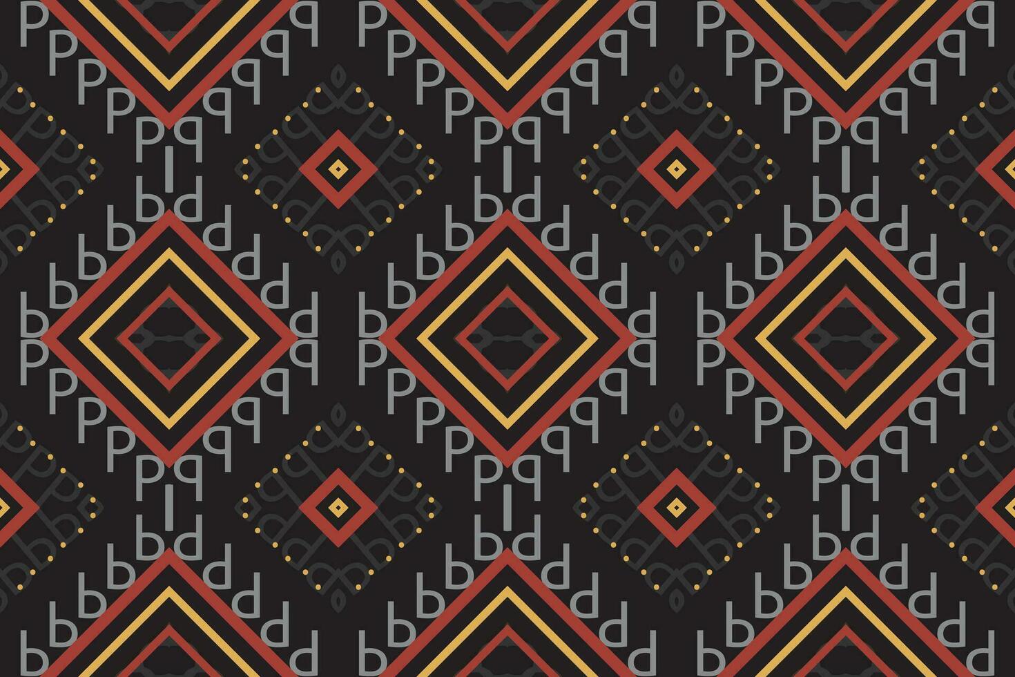 Ethnic pattern Philippine textile. traditional pattern background It is a pattern created by combining geometric shapes. Create beautiful fabric patterns. Design for print. vector