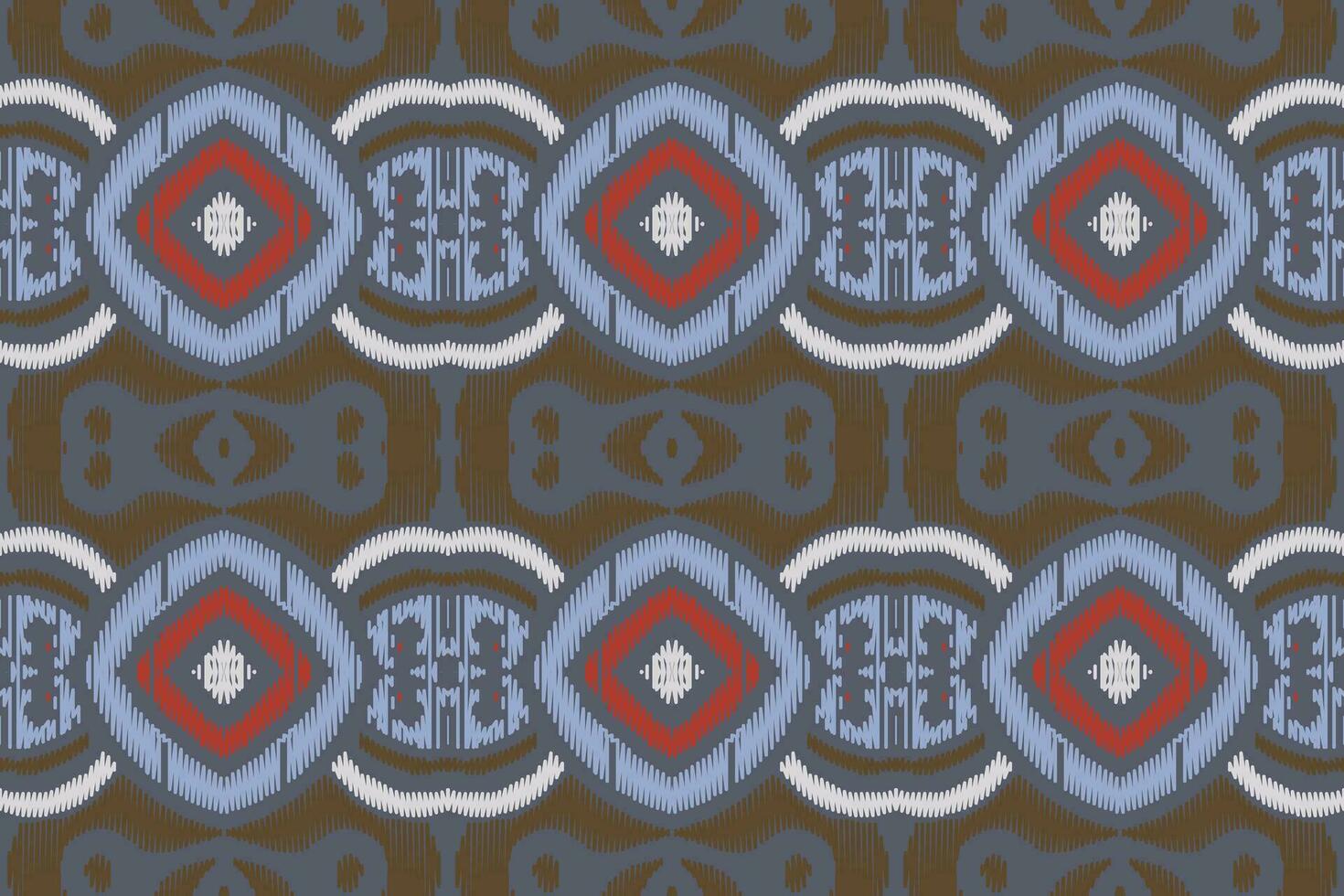 Ikat Damask Paisley Embroidery Background. Ikat Pattern Geometric Ethnic Oriental Pattern Traditional. Ikat Aztec Style Abstract Design for Print Texture,fabric,saree,sari,carpet. vector