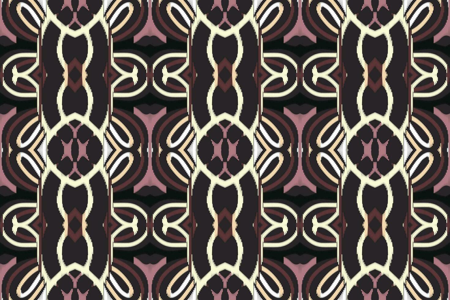 Ikat Seamless Pattern Embroidery Background. Ikat Flower Geometric Ethnic Oriental Pattern traditional.aztec Style Abstract Vector illustration.design for Texture,fabric,clothing,wrapping,sarong.