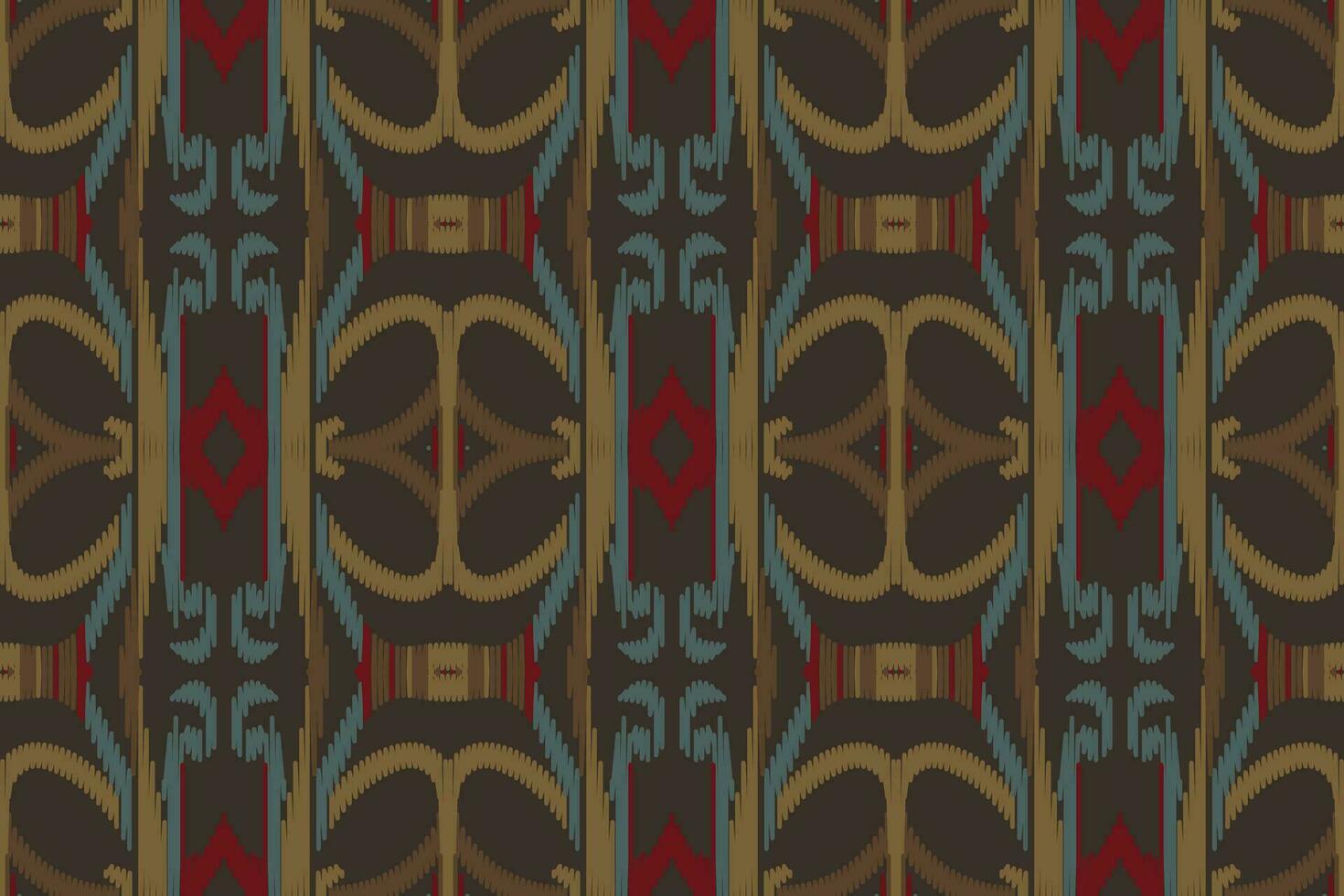 Motif Ikat Seamless Pattern Embroidery Background. Ikat Vector Geometric Ethnic Oriental Pattern Traditional. Ikat Aztec Style Abstract Design for Print Texture,fabric,saree,sari,carpet.