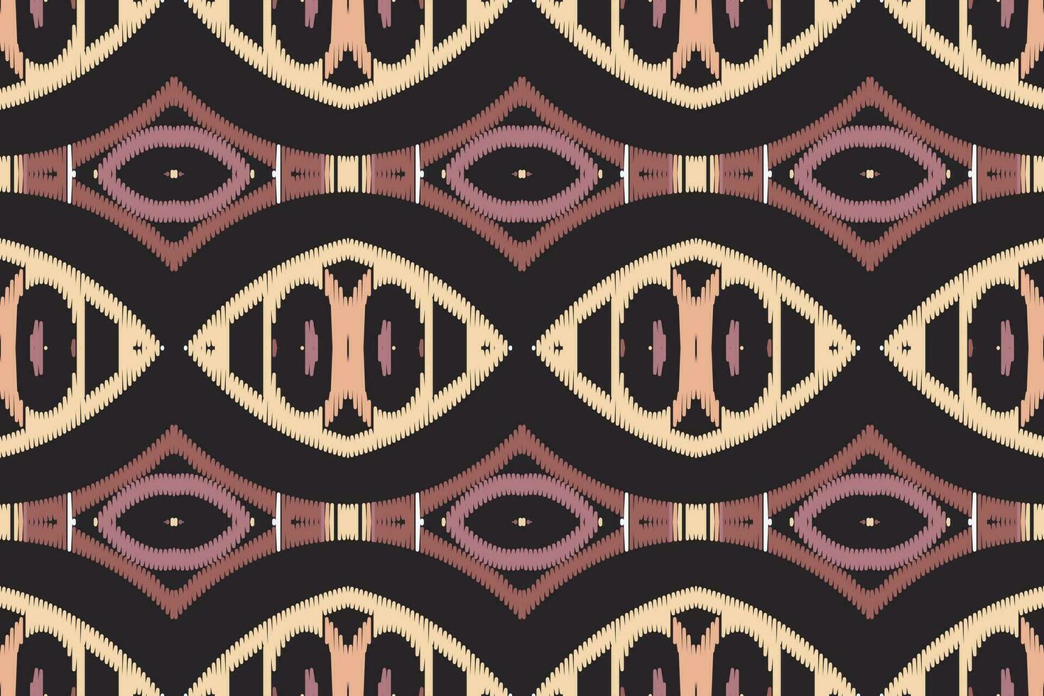 Ikat Seamless Pattern Embroidery Background. Ikat Print Geometric Ethnic Oriental Pattern traditional.aztec Style Abstract Vector illustration.design for Texture,fabric,clothing,wrapping,sarong.