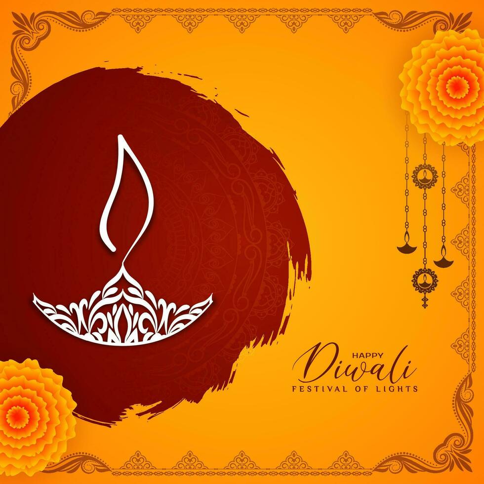 contento diwali indio festival celebracion saludo antecedentes vector