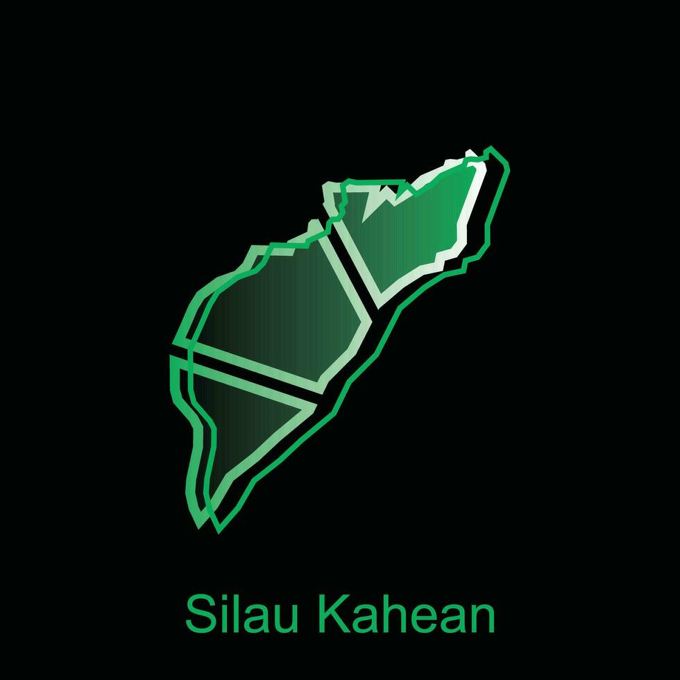 Map City of Silau Kahean illustration design, World Map International vector template, suitable for your company