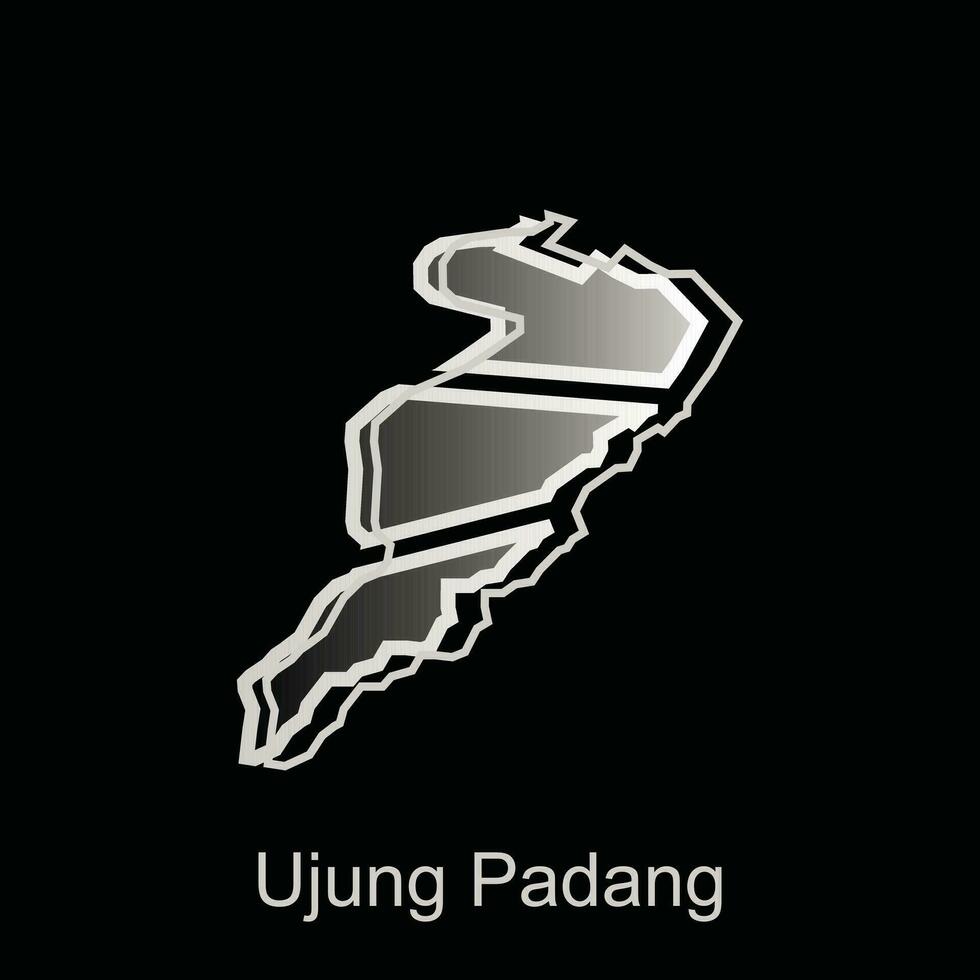Map City of Ujung Padang illustration design, World Map International vector template, suitable for your company
