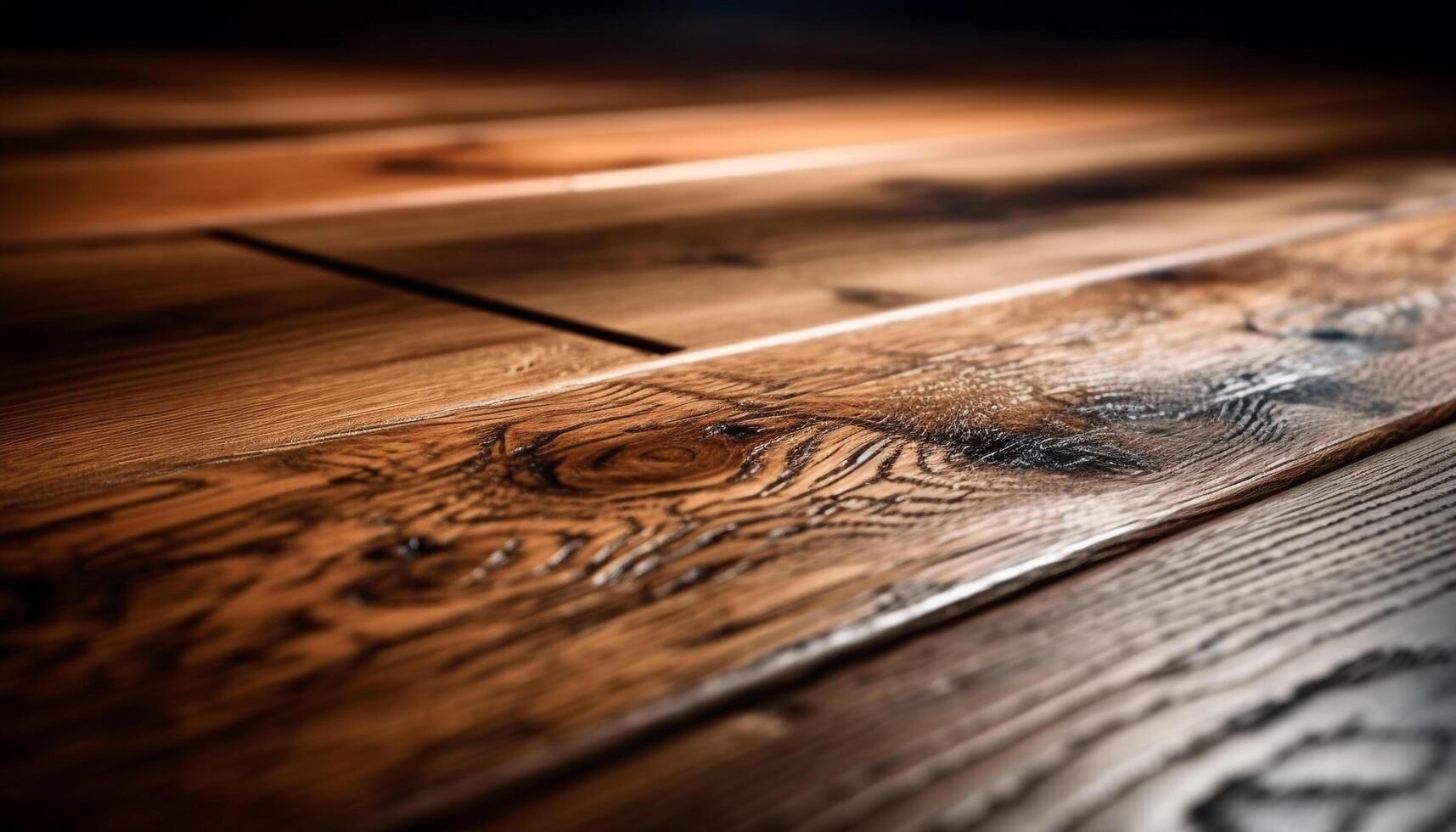 Wooden plank flooring creates an old fashioned, rustic backdrop for nature generated by AI photo