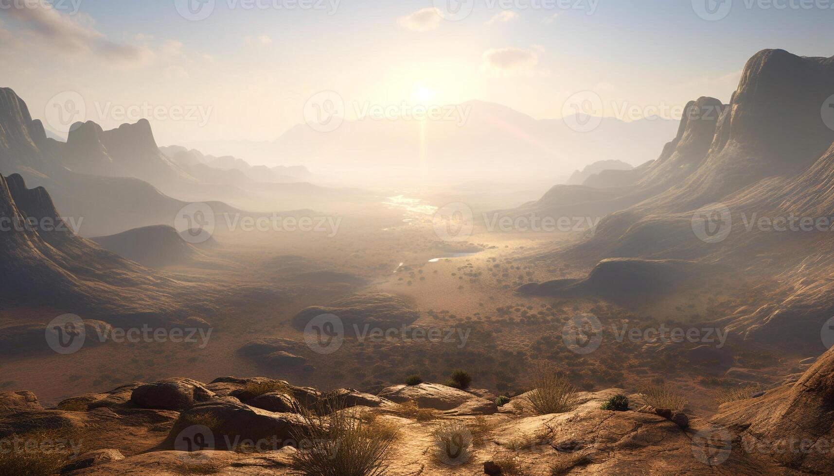 Majestic mountain peak reflects beauty in nature, tranquil scene generated by AI photo