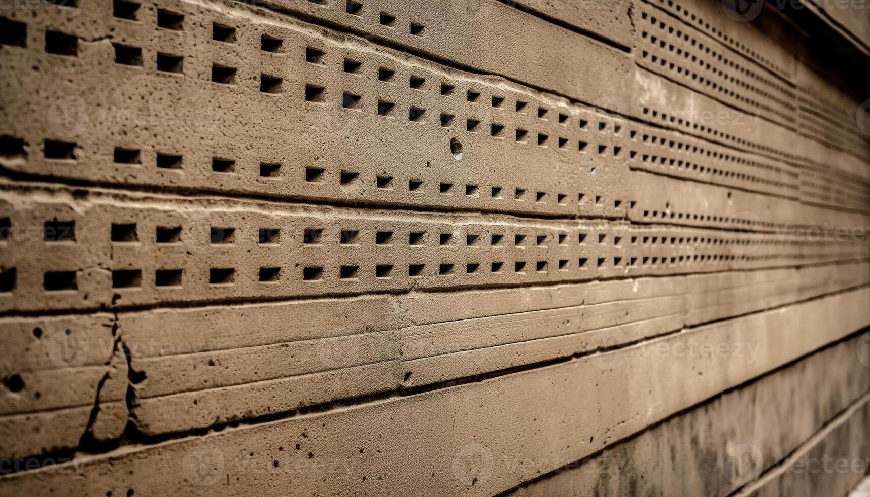 Old building feature with rusty metal door and weathered brick wall generated by AI photo