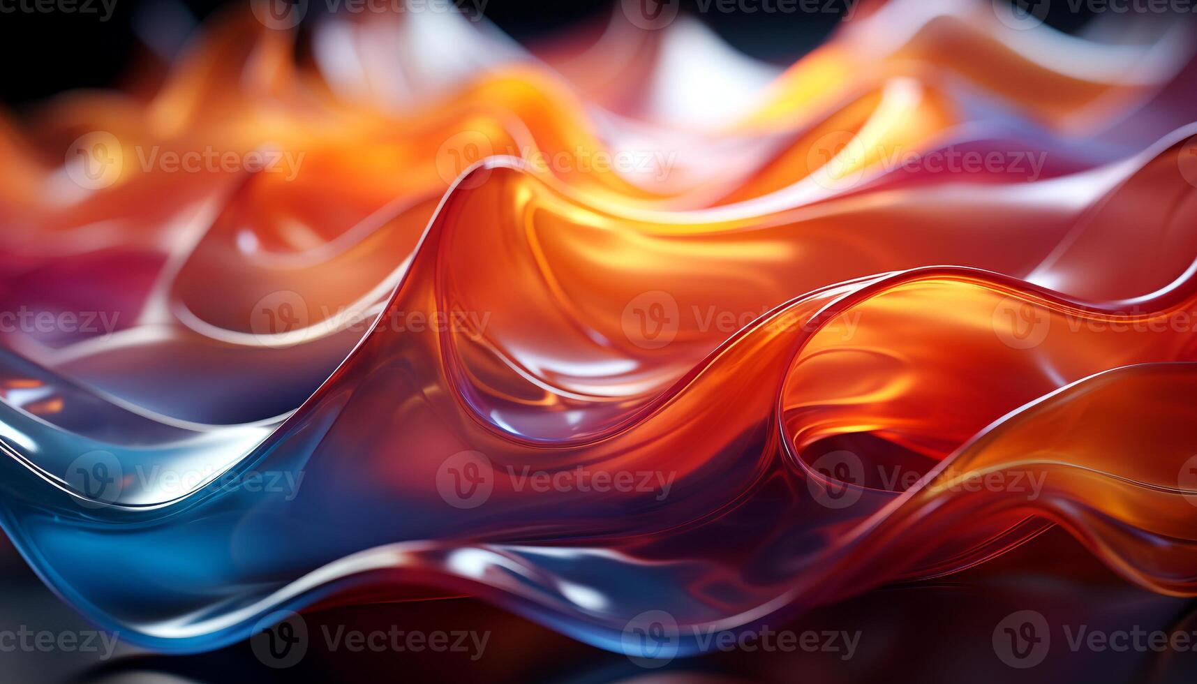 Abstract flame pattern in bright yellow, smooth wave design generated by AI photo