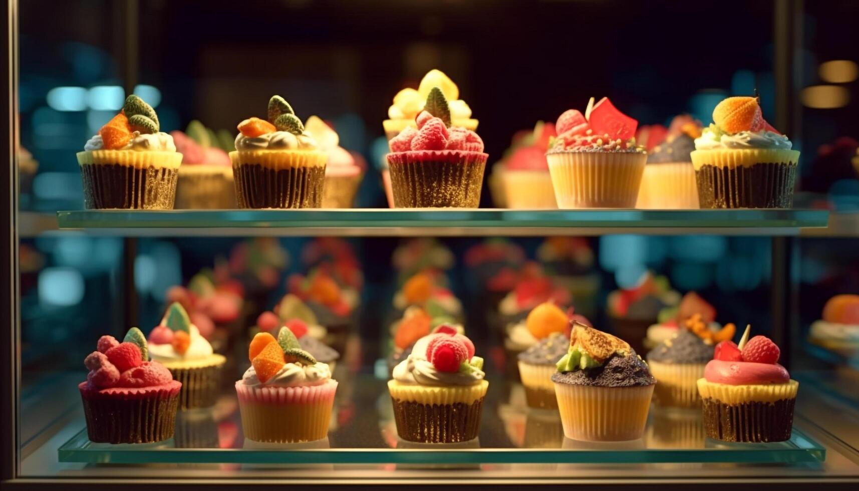 A colorful buffet of sweet treats, perfect for a celebration generated by AI photo