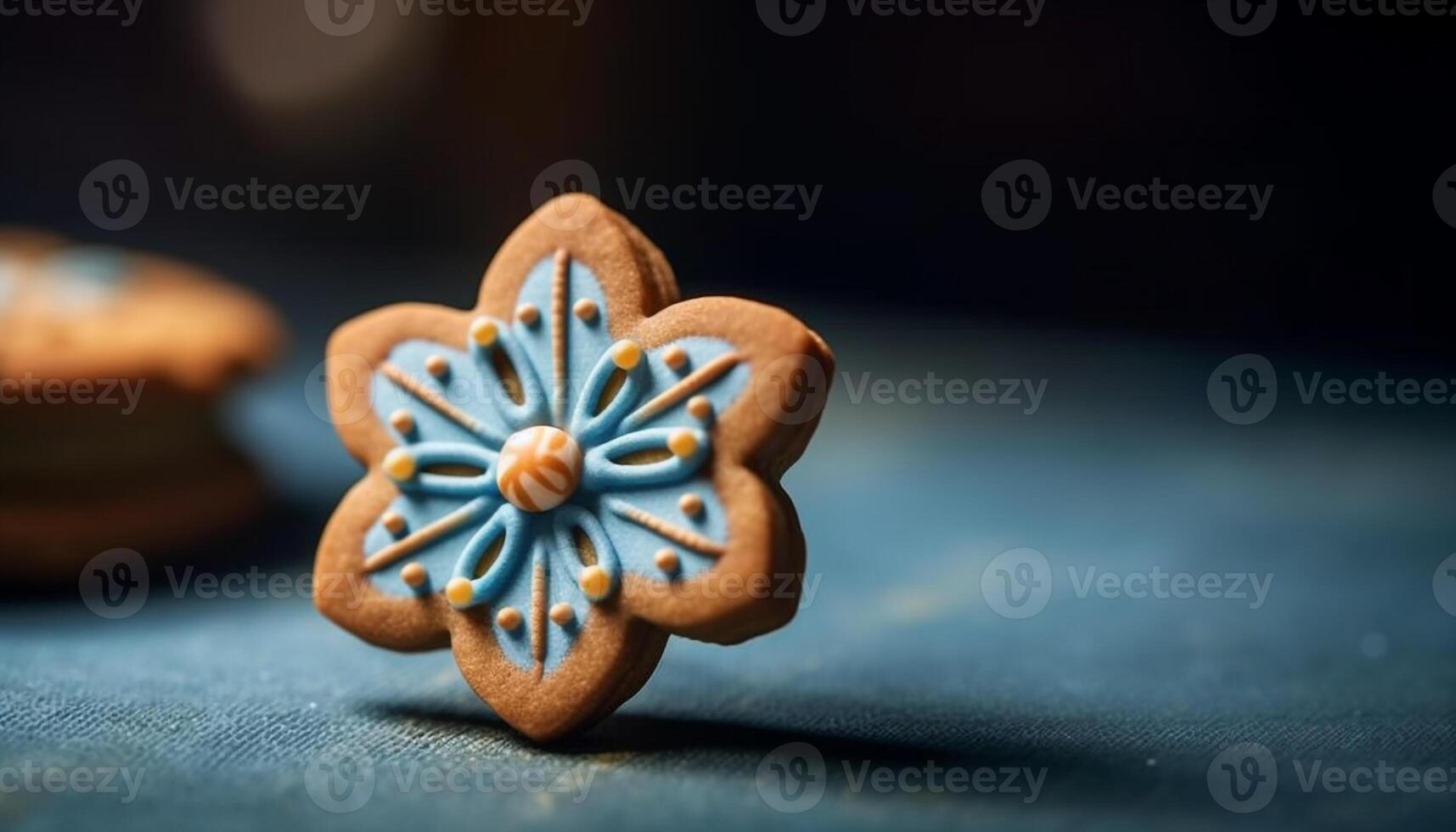 Homemade gingerbread cookie, a sweet winter symbol of indulgence and tradition generated by AI photo