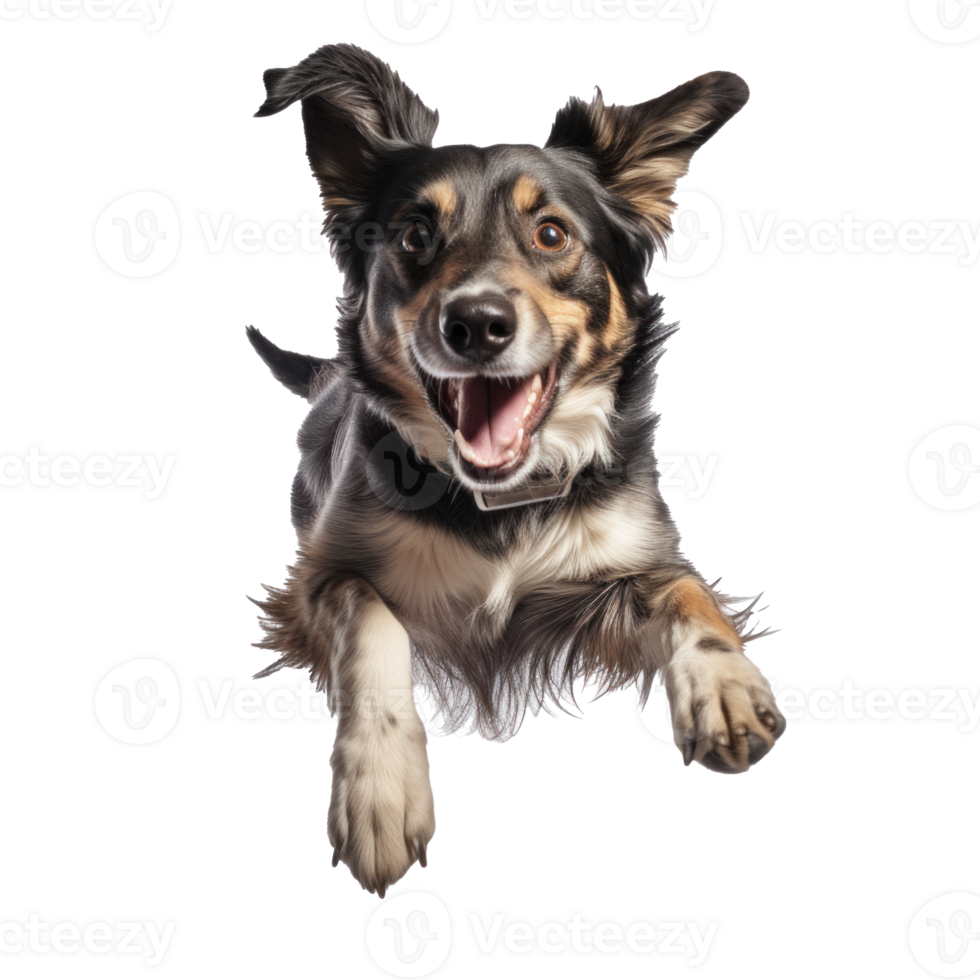 a dog in a jump isolated png