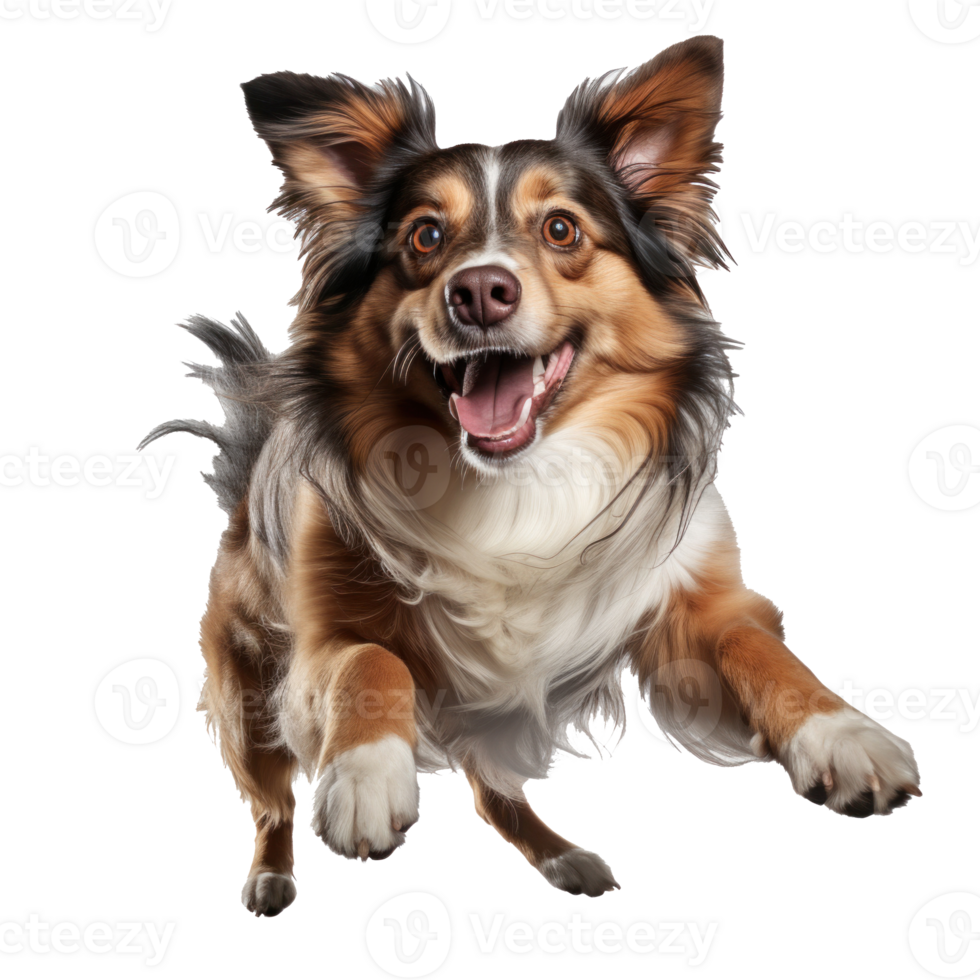 a dog in a jump isolated png