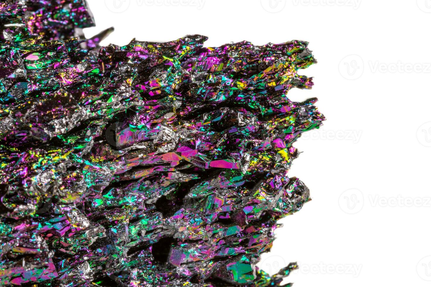 Macro mineral stone Carborundum on white background photo