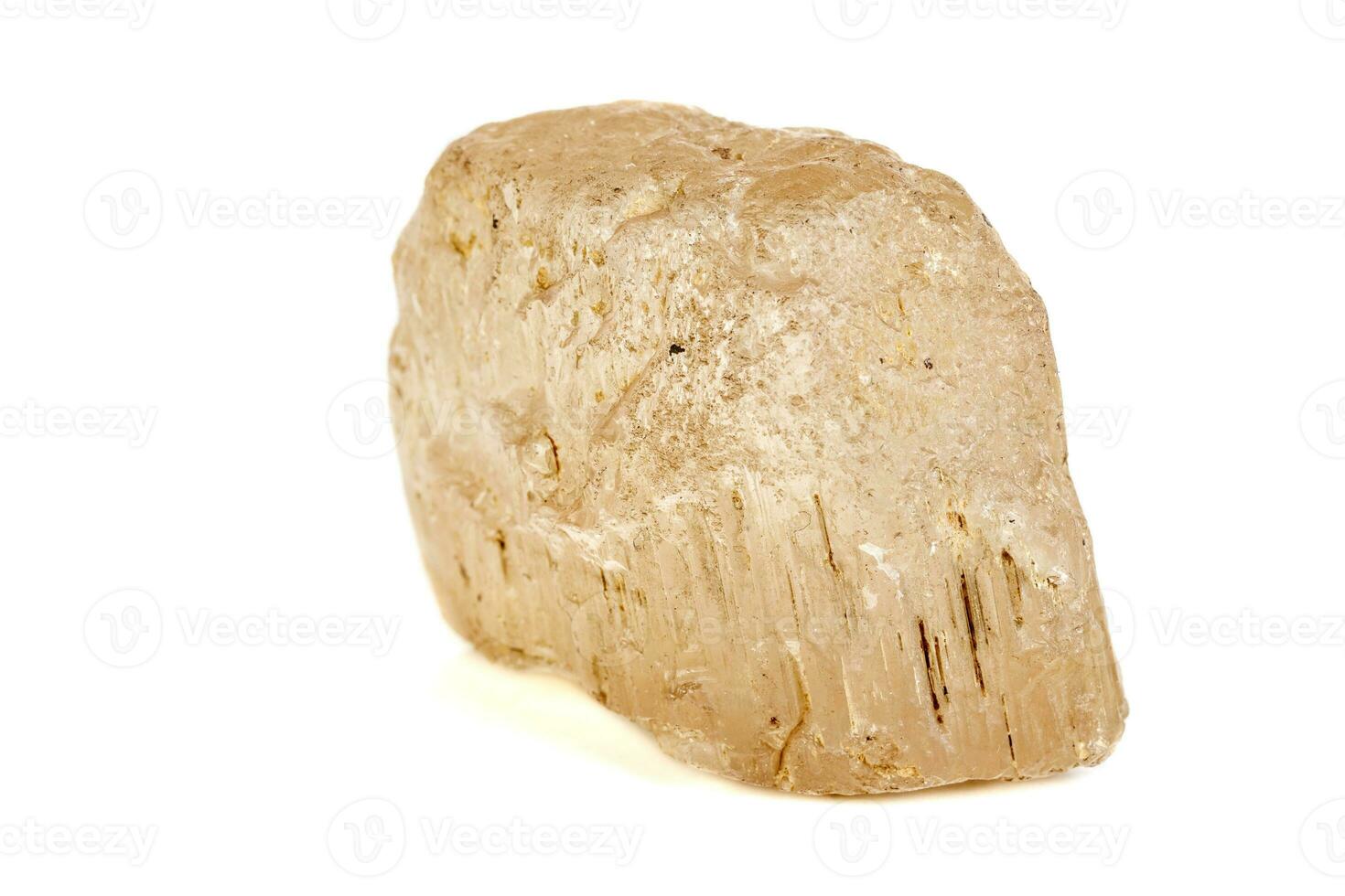 Macro mineral stone Topaz on a white background photo