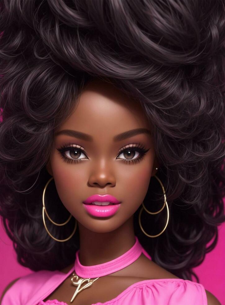 negro Barbie niña foto