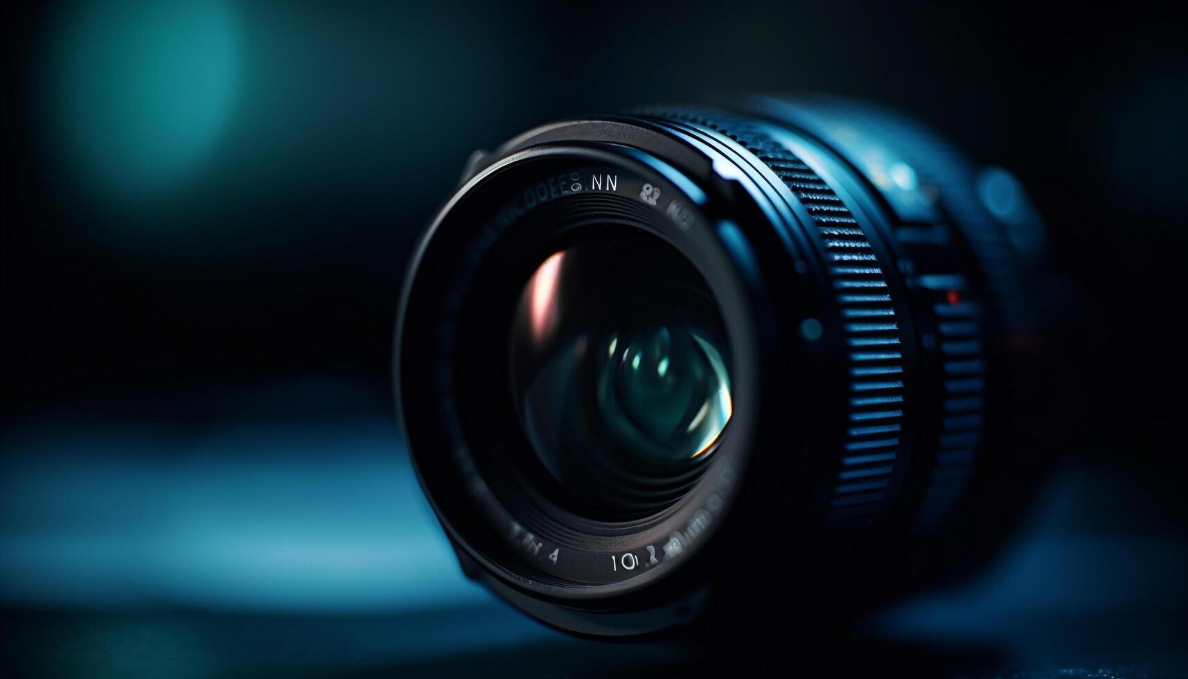 Canon lens captures glass in selective focus generated by AI photo