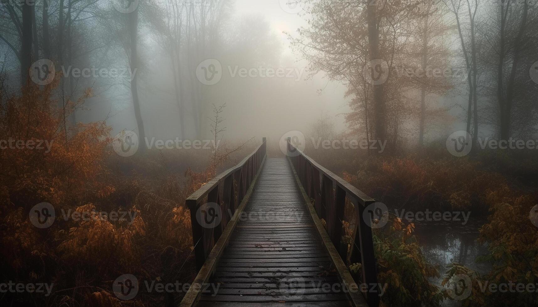 Loneliness in the wilderness, a spooky mystery generated by AI photo