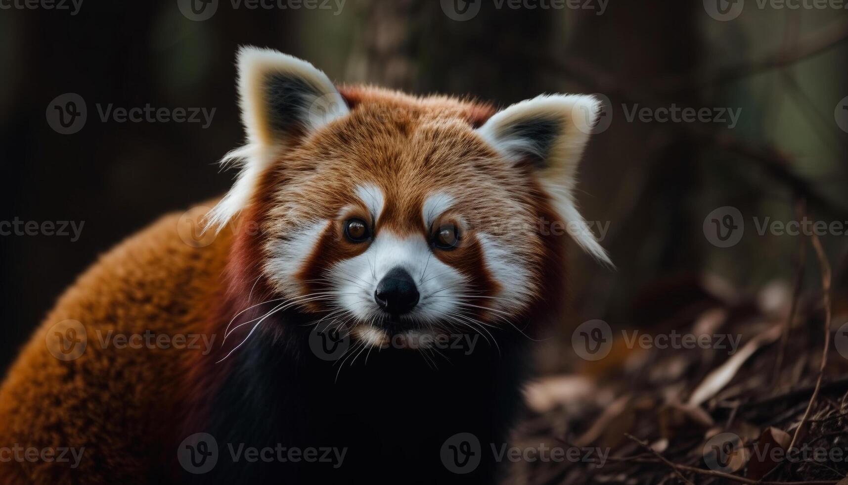 Cute mammal staring, selective focus on eye generated by AI photo
