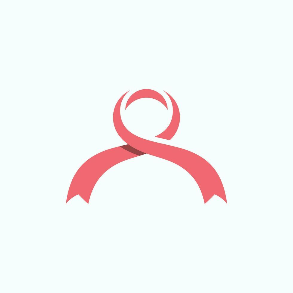 Breast cancer awareness logo design. Illustration icon vector