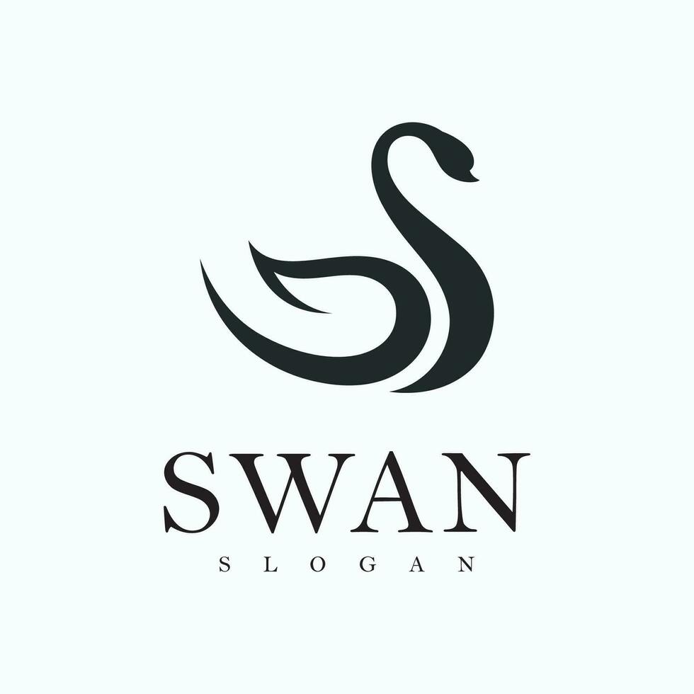 Swan Logo Simple and elegant vector symbol