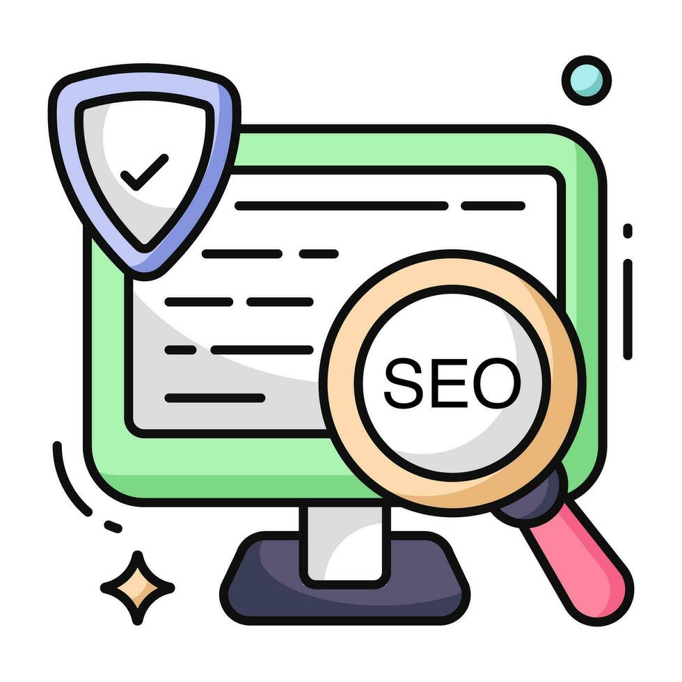 Editable design icon of seo analysis vector