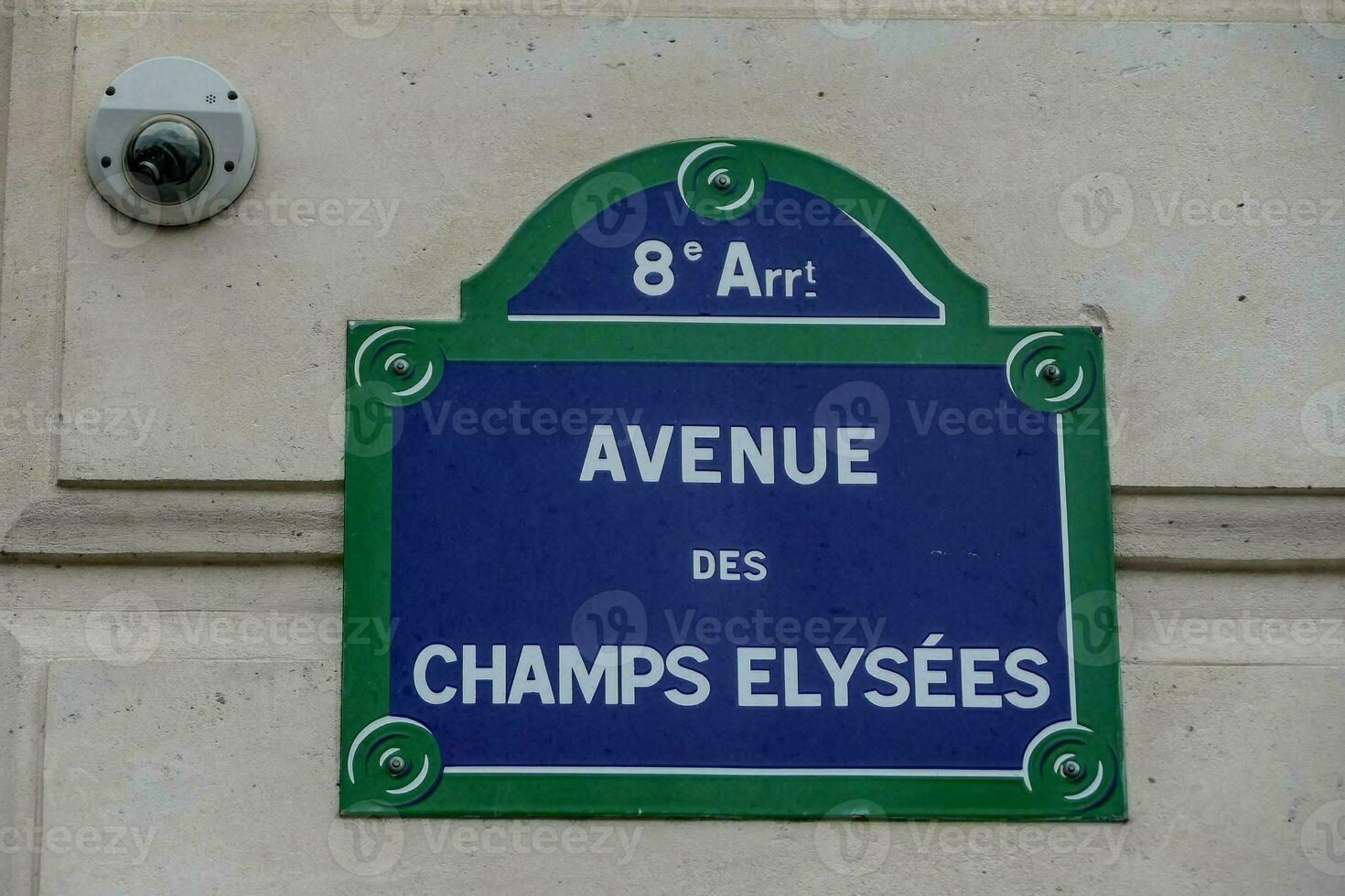 un firmar ese dice avenida des campeones elysees foto