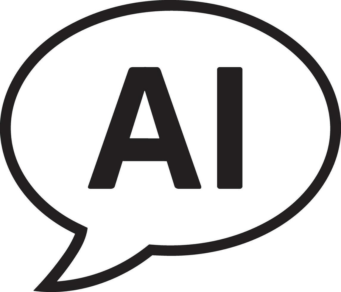 Artificial Intelligence icon symbol vector image. Illustration of the ...