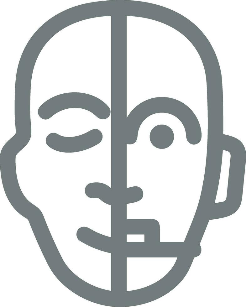 Artificial Intelligence icon symbol vector image. Illustration of the brain robot learning human smart algorithm design image.