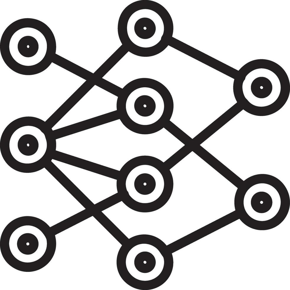 Artificial Intelligence icon symbol vector image. Illustration of the brain robot learning human smart algorithm design image.