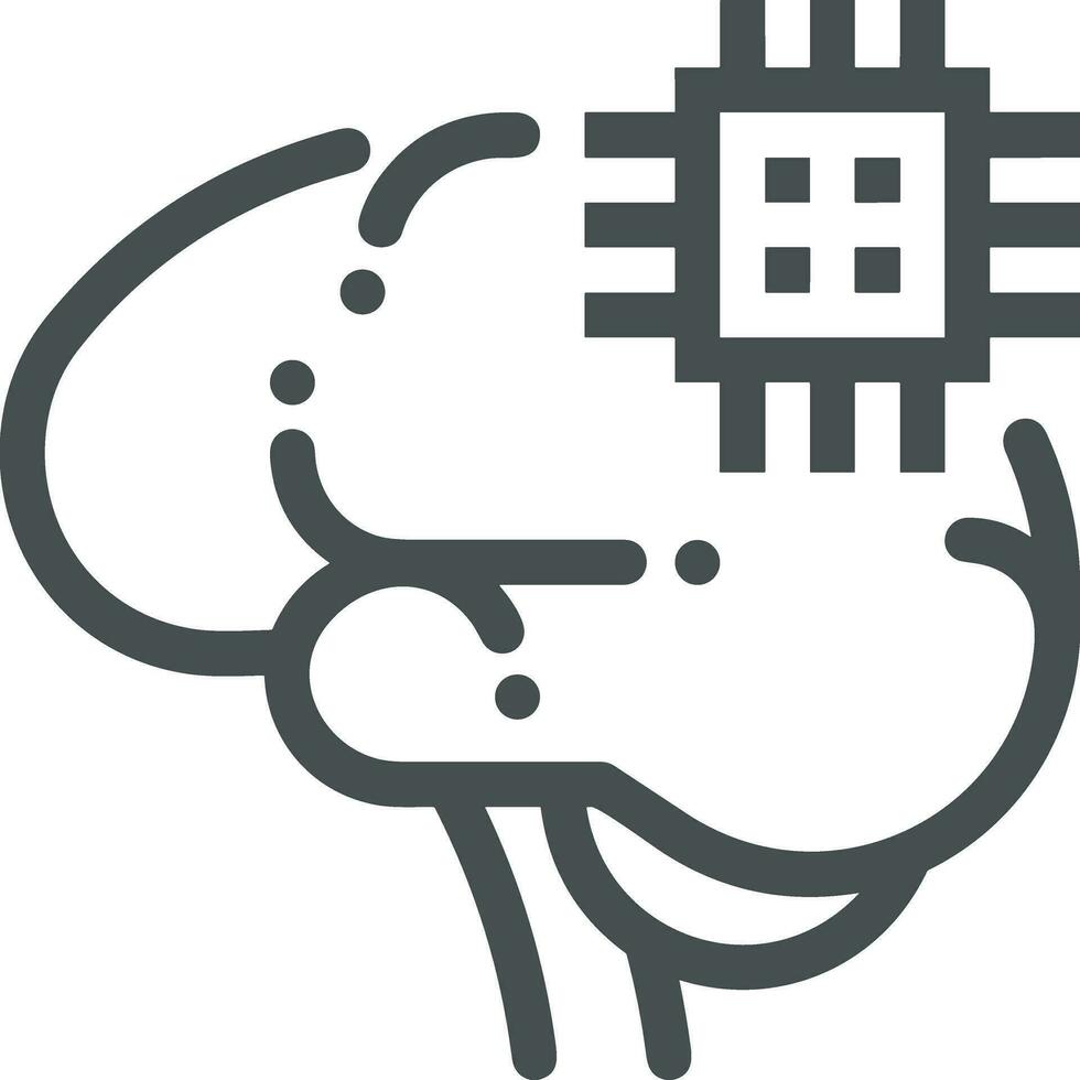 Artificial Intelligence icon symbol vector image. Illustration of the ...