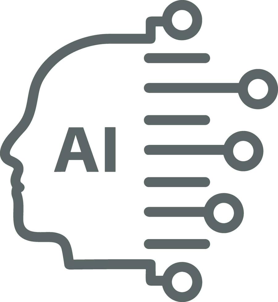Artificial Intelligence icon symbol vector image. Illustration of the ...